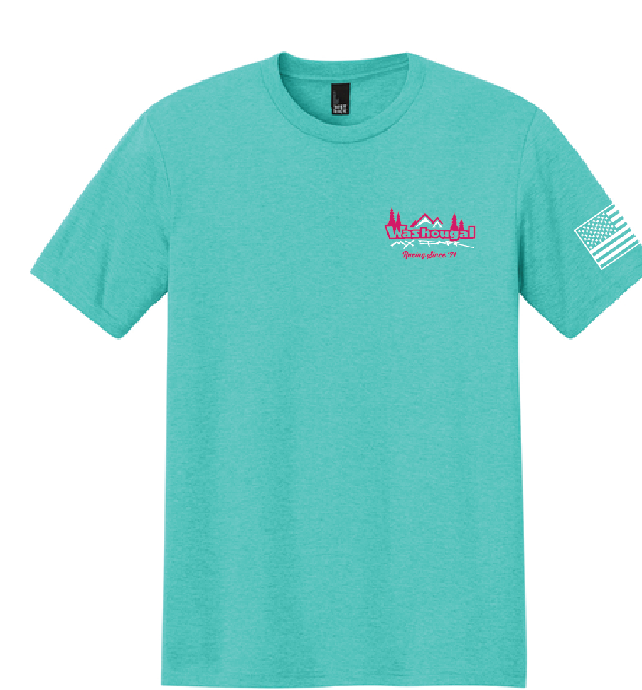 Washougal MX Park-Aqua and Pink T-Shirt