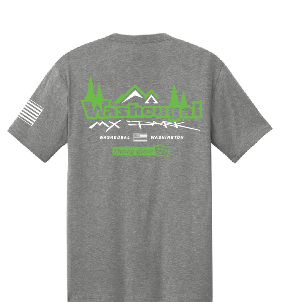 Washougal MX Park-Gray and Green T-Shirt